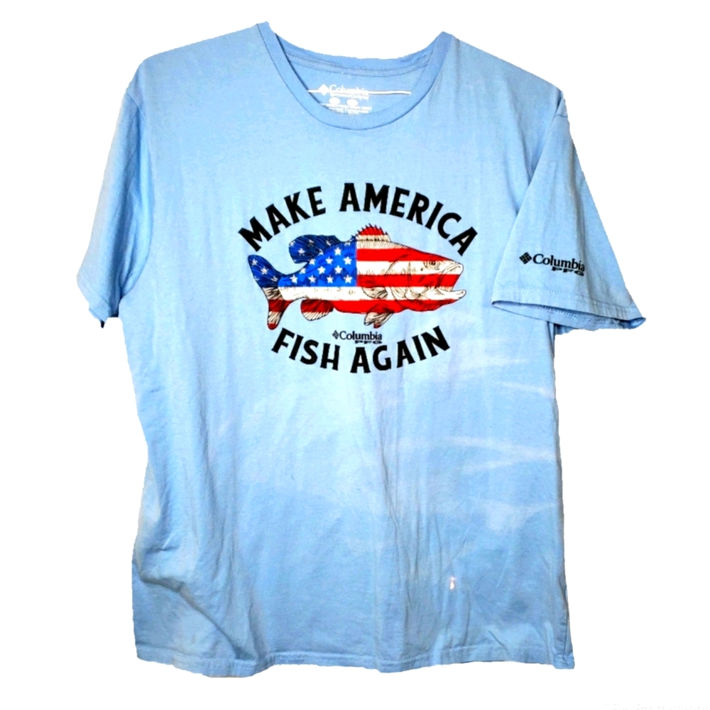 21) COLUMBIA Make America Fish Again Sz. XL